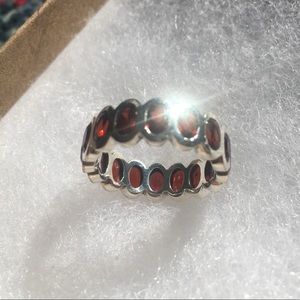 Genuine Gemstone Silver Ring Size 7 NEW in Box